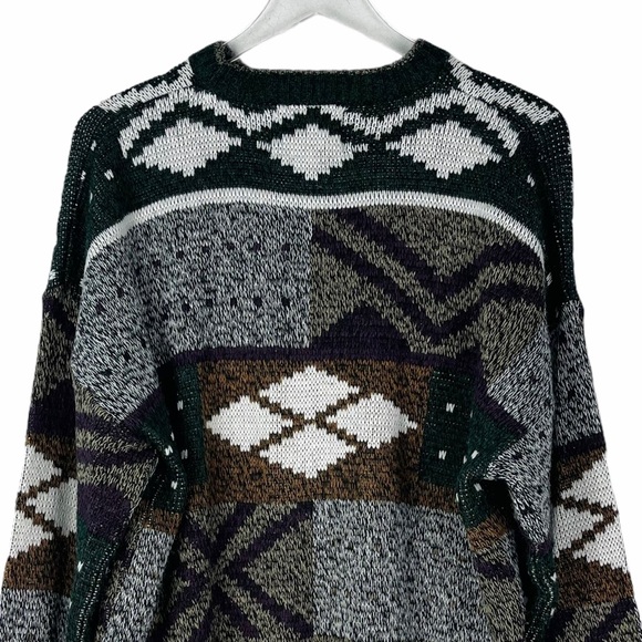 Sold🥀 Vintage Grandpa Dad Pullover Chunky Knit Sweater - Picture 6 of 8